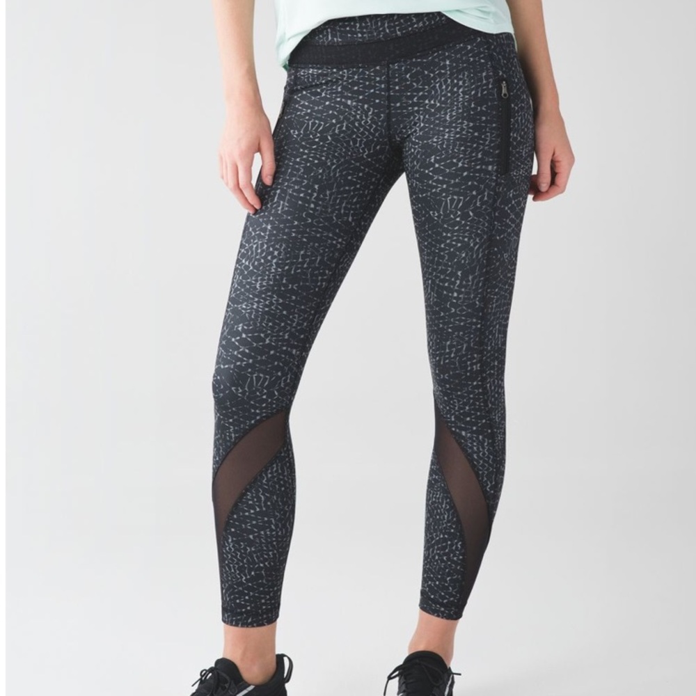lululemon athletica Black Patterned Leggings
